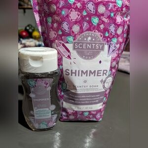 Scentsy Shimmer Body Wash And Soak — Purple & Teal Jewel-Patterned Bag 2lbs New